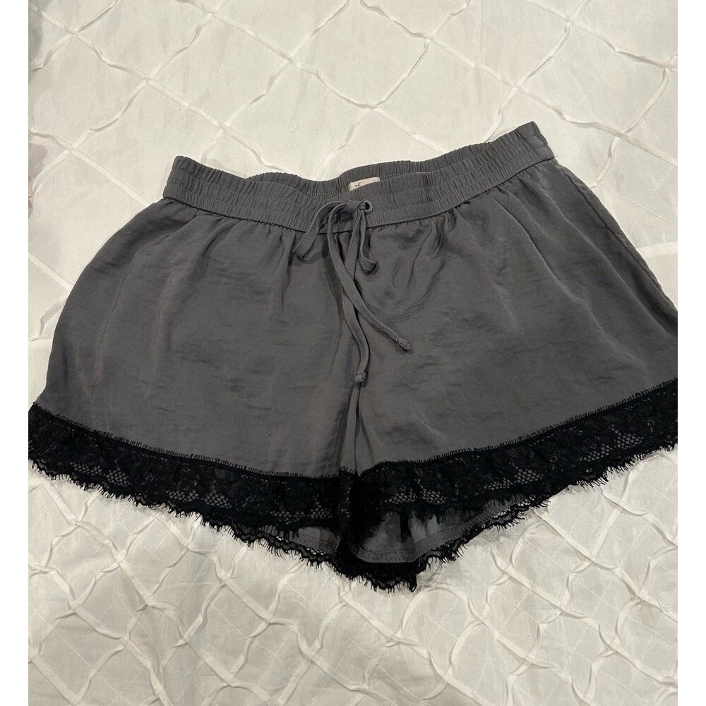 Hollister Gray Silky Shorts With Lace Trim  Size S - Picture 4 of 4